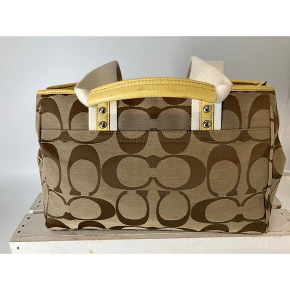 COACH F14878 LARGE SIGNATURE PRINT CANVAS SHOULDER BAG (ASIS) - Picture 4 of 16